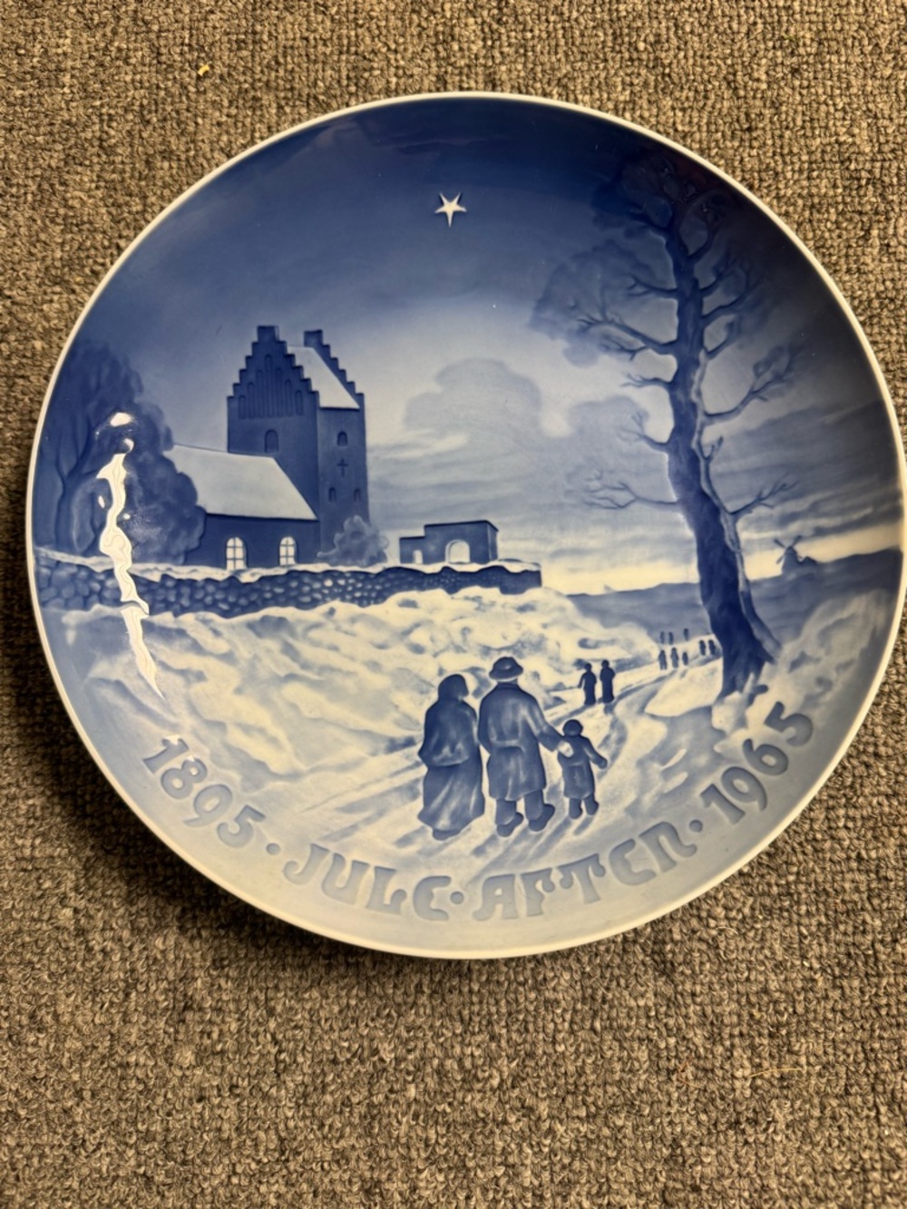 Bing & Grondahl Blue Commemorative Decorative Plate - Holiday Village 1895-1965